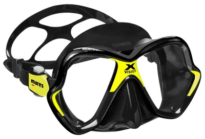Produktbild von Mares X-Vision NEW Tauchmaske, Farbe:gelb/schwarz, Silikonfarbe:schwarz