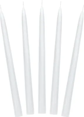Produktbild von Świeca stożkowa matowa biały 24cm 10szt