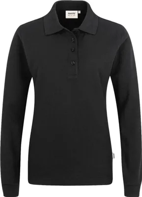 Produktbild von HAKRO Longsleeve Poloshirt Performance Damen #215 Gr. S schwarz