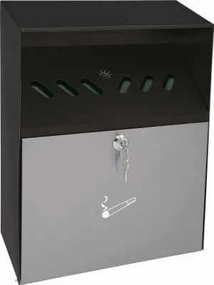 Immagine prodotto di Posacenere da parete WEDO con tetto di protezione dalle intemperie, in lamiera d'acciaio