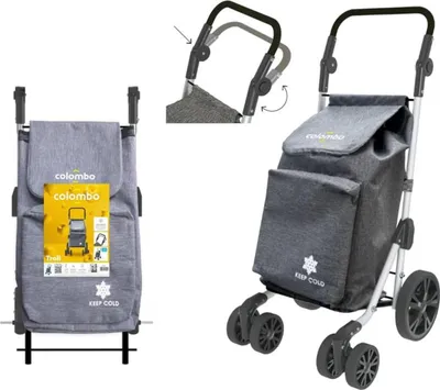Zdjęcie produktu dla Colombo New Scal CRA006, Torba wózek, Szary, Aluminium, 35 kg, Monochromatyczny, 6 szt.