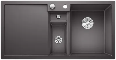 Produktbild von BLANCO COLLECTIS 6 S, SILGRANIT® PuraDur®, felsgrau, Becken rechts, mit Ablauffernbedienung