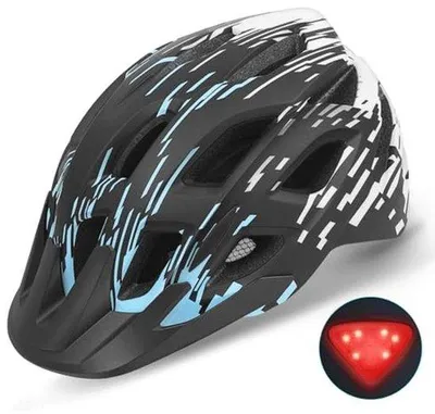 Produktbild von Famanu Fahrradhelm mit Rücklicht und abnehmbarem Visier - 21 Belüftungsöffnungen - Verstellbare Größe 57-61