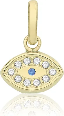 Image de Pendentif Femme Mauvais œil Or 375/1000 avec Oxyde de Zirconium - 11mm*7mm; TRS36036