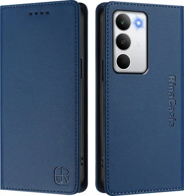 Produktbild von Lederhülle für Realme C71 Hülle Flip Brieftasche Kartenfächern Ständer Schutzhülle Blau