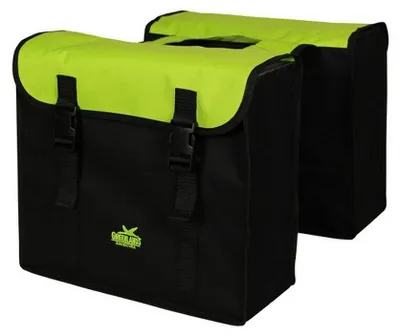 Obrázok produktu pre Dvojitá taška Greenlands 34 litrov 37 x 33 x 14 cm (2x) - čierna/limetkovo zelená