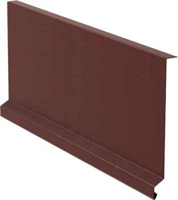 Produktbild von Ortgangblech für Kantendachplatte Br. 250 mm, 1 m, Lackiertes Zink, Braun RAL 8017