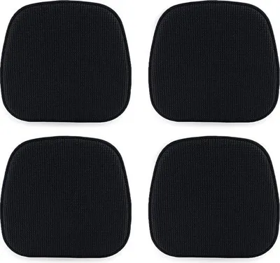 Produktbild von Famanu Sitzkissen Set 4 Stück - Schwarz, 40 x 38 cm, rutschfest, waschbar