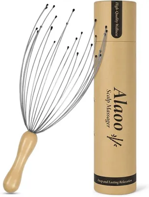 Produktbild von Kopfmassagegerät 24 Finger, Holzgriff, für Kopfhaut