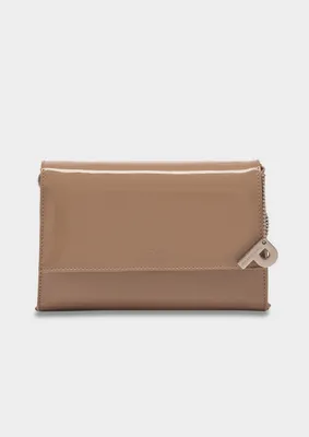 Zdjęcie produktu dla PICARD Skórzana torebka na ramię Clutch Auguri Shoulderbag With Flap Melange - Patent beige