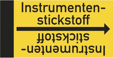 Produktbild von Dreifke® Rohrleitungsband Instrumentenstickstoff, DIN 2403, ab Ø 15mm, gelb/s...