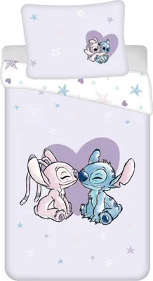 Zdjęcie produktu dla Przytulna bawełniana pościel Lilo and Stitch Design, 140x200 cm i 70x90 cm