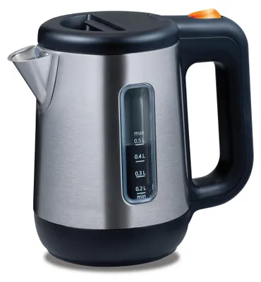 Productafbeelding van Kenwood JKM 076 MINI waterkoker, roestvrijstalen behuizing, inhoud 0,5 liter, 800 watt, 360° voet, droogkookbeveiliging, kalkfilter, automatische uitschakeling