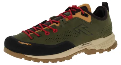 Produktbild von Tecnica Sulfur NBK Ms atmungsaktive und komfortable Herren Wanderschuhe mit Nubukleder Obermaterial und Vibramsohle Dark Green/Red EU 40,7