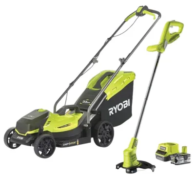 Image de Kit 2-en-1 tondeuse à gazon et coupe-bordures à batterie lithium 18 V