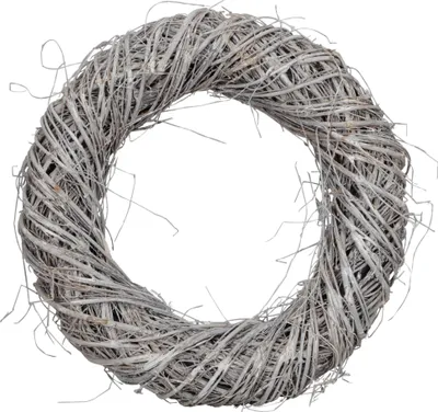 Immagine prodotto di Ghirlanda naturale lavata in bianco - Ø 30 cm - Ghirlanda di legno per porte
