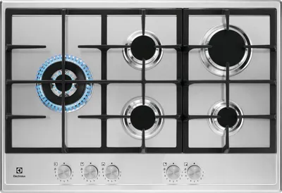 Produktbild von Electrolux KGS7566S2X, Edelstahl, Integriert, 75 cm, Gaskochfeld, Edelstahl, 5 Zone(n)