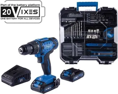 Image de Perceuse Visseuse sans Fil SCHEPPACH C-DTB74/2-X, 50Nm, Mandrin 13mm, 2 Batteries 2Ah, 74 Accessoires