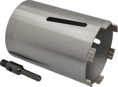 Produktbild von Diamantbohrkrone Ø 132 mm Nutzlänge 180 mm mit 6-kant-Aufnahme 100 mm Segmenthöhe 10 mm Diamant Bohrkrone Trockenbohrkrone Kernbohrer Betonbohrkrone Kernbohrkrone BTEC