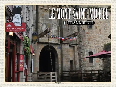 Produktbild von vianmo Holzschild 30x40 cm Le Mont-Saint-Michel Frankreich Königstor