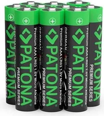 Produktbild von PATONA Premium AAA Micro LR03 – 10x Alkaline-Batterien 1,5 V