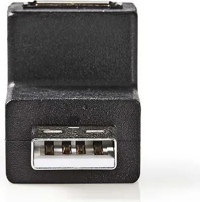 Immagine prodotto di Adattatore USB-A | USB 2.0 | USB-A maschio | USB-A femmina | 480 Mbps | Rotondo | Nichelato | PVC | Nero | Scatola