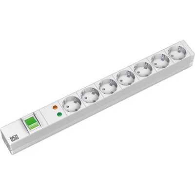 Produktbild von BACHMANN 19" Steckdosenleiste 7-fach mit ÜS mit Schalter