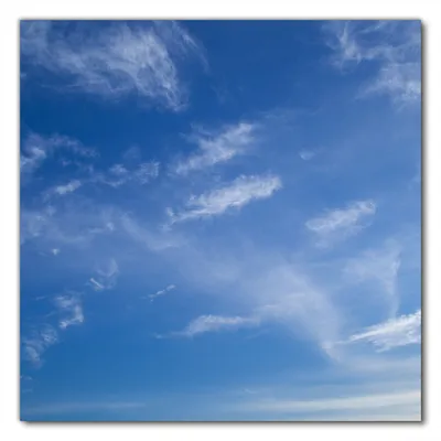 Produktbild von Wallario selbstklebende Möbelfolie/ Tischdecke für Innen und Außen, Größe: 100 x 100 cm - Blauer Himmel mit vereinzelten Wolken