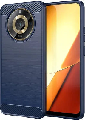 Produktbild von Hülle für Realme 11 5G Carbon-Faser Weich TPU Silikon Stoßfest Handyhülle Blau