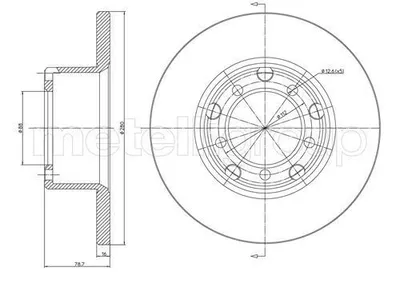 Produktbild von 2x METELLI Bremsscheibe 23-0210 passend für MERCEDES-BENZ T1 Bus (601) 78 7mm