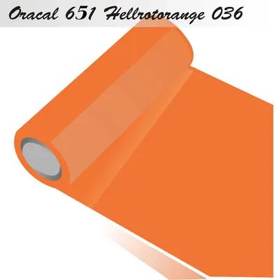 Produktbild von Oracal 651 - Orafol glänzend - glanz - für Küchenschränke und Dekoration Folie 25m (Laufmeter) - 31,5 cm Folienhöhe - 36-hellrotorange + GRATIS ein Schmetterlingsset W400 von Indigos UG