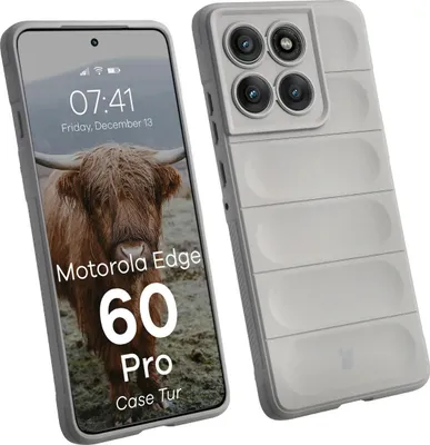 Produktbild von Robuste Handyhülle für Motorola Edge 60 Pro, Bizon Case Tur, Hellgrau