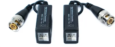 Produktbild von SYSTEM-S 2x Twisted Pair Kabel 10 cm Push Terminal zu BNC Stecker für HD Kameras Schwarz