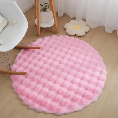 Obrázok produktu pre Koberec 100 cm, ružová, polyester, protišmykový, prateľný, pre Obývacia izba