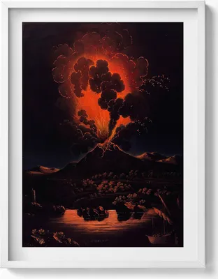 Produktbild von Illustration im japanischen Stil– Wandbild mit Rahmen – Gerahmtes Bild  – Wanddekoration – 60x80 cm –  Weiß Rahmen