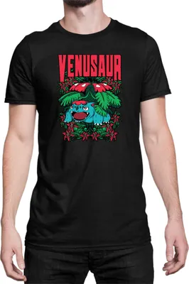 Produktbild von Herren T-Shirt Japan Anime Manga Pokemon Venusaur, Man M / Schwarz