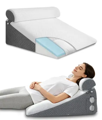 Productafbeelding van Ergonomisch Wigkussen met Verstelbaar Neksteun voor Comfortabel Lezen en Slapen