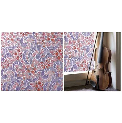 Produktbild von Fensterfolie Reims Adhesive - Klebefilm Bleiglas Look 0,45 m x 2 m bunt