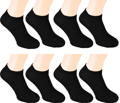 Produktbild von 8 Paar kurze Sneakers-Socken Herren, Farben:Schwarz, Söckengröße:43/46