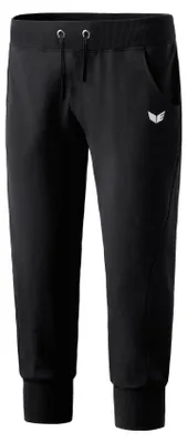 Produktbild von Erima 3/4 Sweathose Mit Bündchen Damen - Schwarz  | Größe: 34