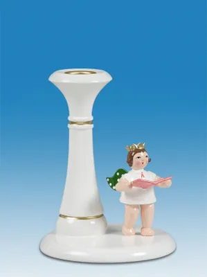 Produktbild von Kerzenhalter Engel am Himmelstor weiß ohne Krone Höhe 6cm NEU
