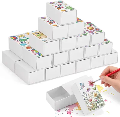 Immagine prodotto di Scatole di cartone per fiammiferi, bianche, dimensioni 5 x 3,5 x 1,5 cm, confezione da 100 pezzi, ideali per progetti creativi