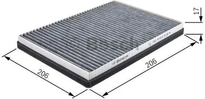 Produktbild von Bosch Filter, Innenraumluft  1 987 432 085