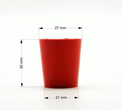 Produktbild von Gummistopfen Rot 27/21mm