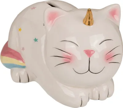Produktbild von OOTB Spardose mit Schloss Unicorn Cat ca. 17 x 12 cm