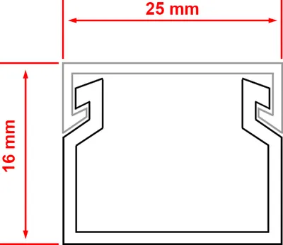 Produktbild von Kabelkanal Installationskanal weiß selbstklebend schraubbar Kabelleiste PVC