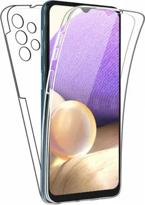 A clear protective phone case is shown on a white background.