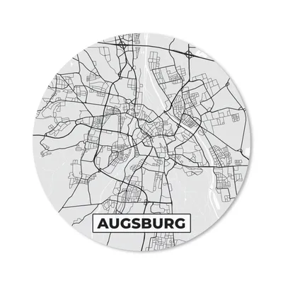 Produktbild von MuchoWow® Mauspad Mousepad Karte - Augsburg - Karte - Deutschland 20x20 cm - Mousepads - Maus Mat - Pad - Mausunterlage - Schreibtischmatte