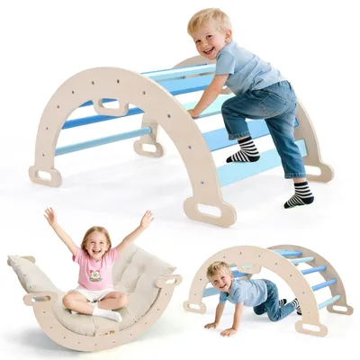Produktbild von Holz-Klettergerüst für Kinder mit Kissen
