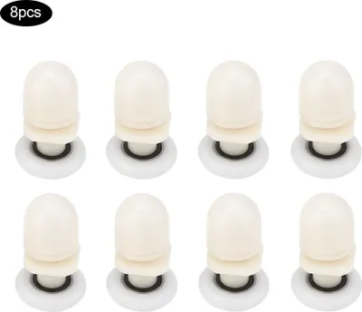 Obrázek produktu pro 8 robustních plastových posuvných koleček pro skleněné koupelnové dveře (20 mm)